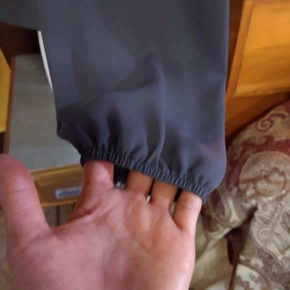 Size S Maurice Gray open back chiffon long sleeve chiffon blouse - Picture 5 of 10